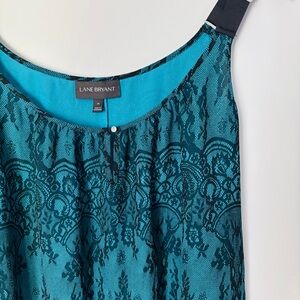 Lane Bryant Printed Chiffon Tank Blouse Size 26